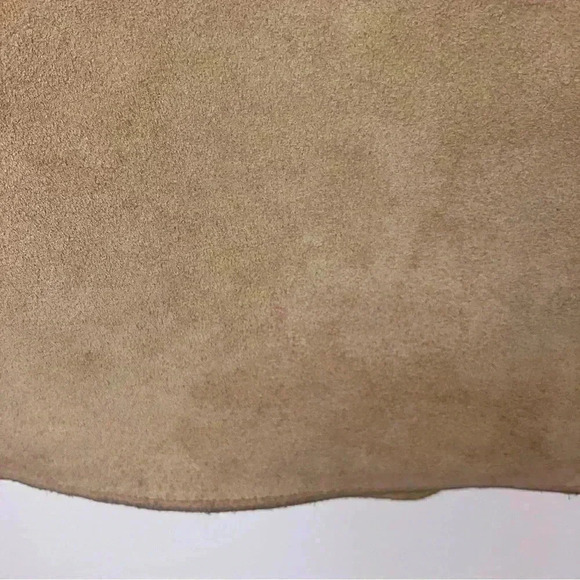 BANANA REPUBLIC  Y2K  Size 6 Tan Leather/Suede Front Slit  Skirt VINTAGE - Picture 10 of 15
